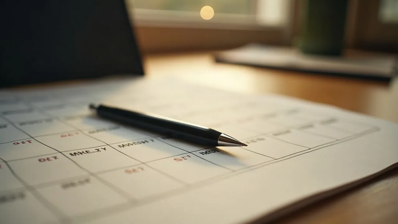 Cyprus 183 day rule counting, a desk calendar with many days marked in sequence