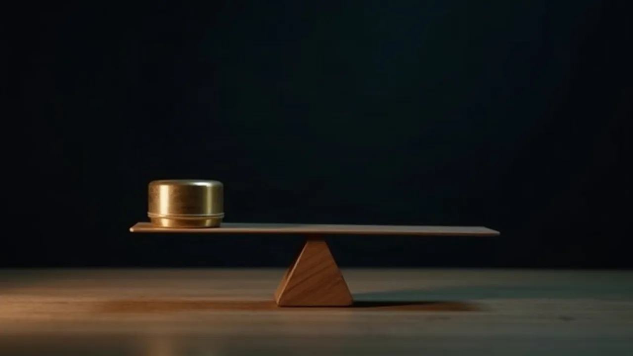 Cyprus 250000 lump sum tax, a single brass weight on a balance scale