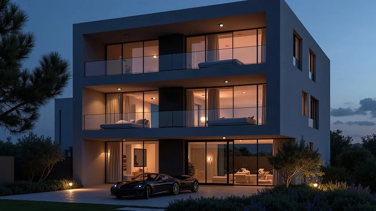 Does Cyprus have a golden visa program, a modern Limassol apartment building at dusk
